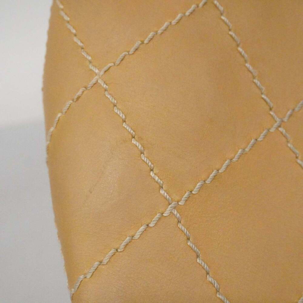 CHANEL Cream Lambskin Leather Tote Bag - Picture 10 of 14